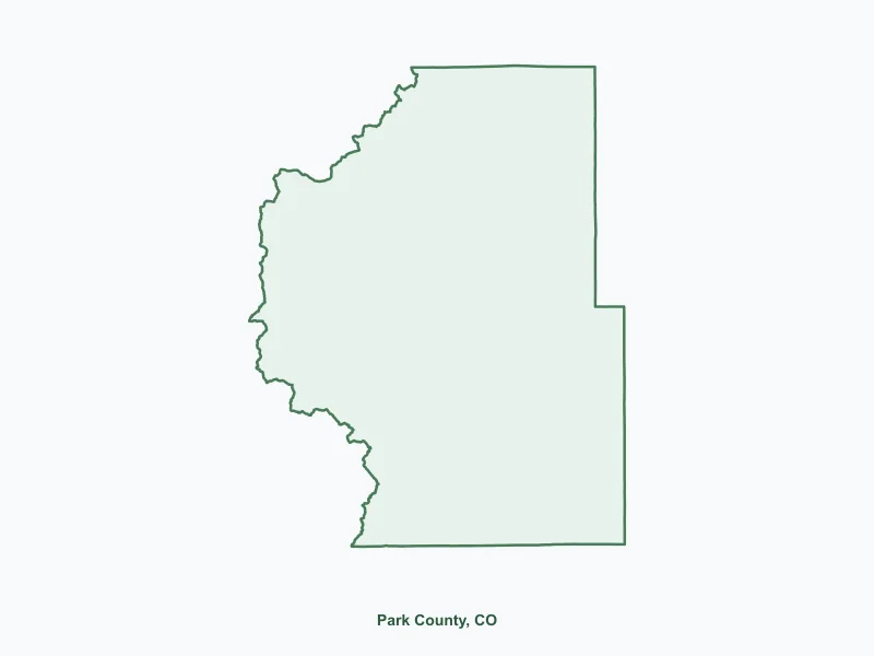 Map of Park County, CO showing major cities
