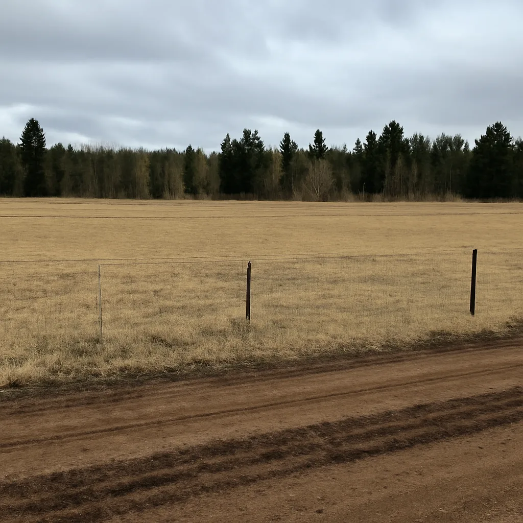 Rural acreage with open grassland and conifer forest in Teller County, Colorado