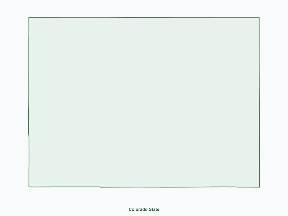 Map of Colorado State showing major cities